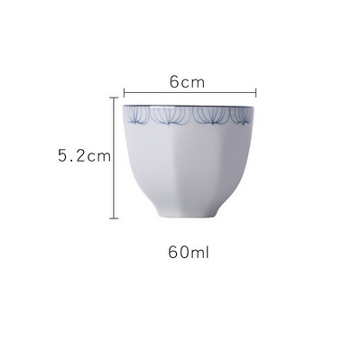 Kínai hagyományos retro teáskészlet 60 ml-es, kézzel festett kerámia kávéscsésze és csészealj készlet porcelán tejes teáscsésze készlet