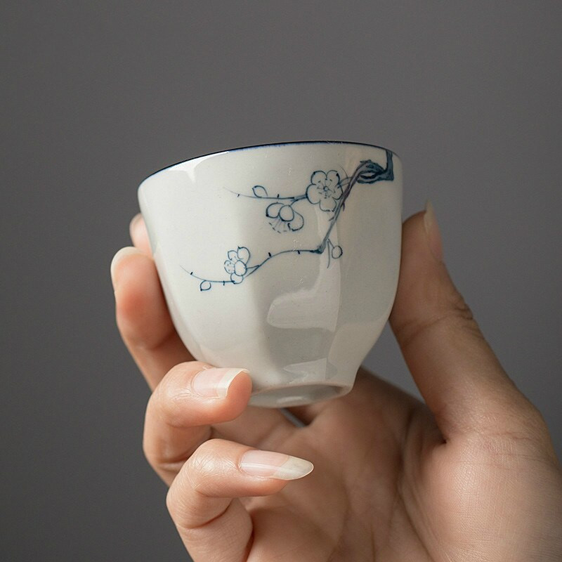 Kínai hagyományos retro teáskészlet 60 ml-es, kézzel festett kerámia kávéscsésze és csészealj készlet porcelán tejes teáscsésze készlet