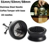Rozsdamentes acél tűs kávé szabotázs 51mm/53mm/58mm kávészabotázs elosztó szintező szerszám tű típusú kávépor elosztó
