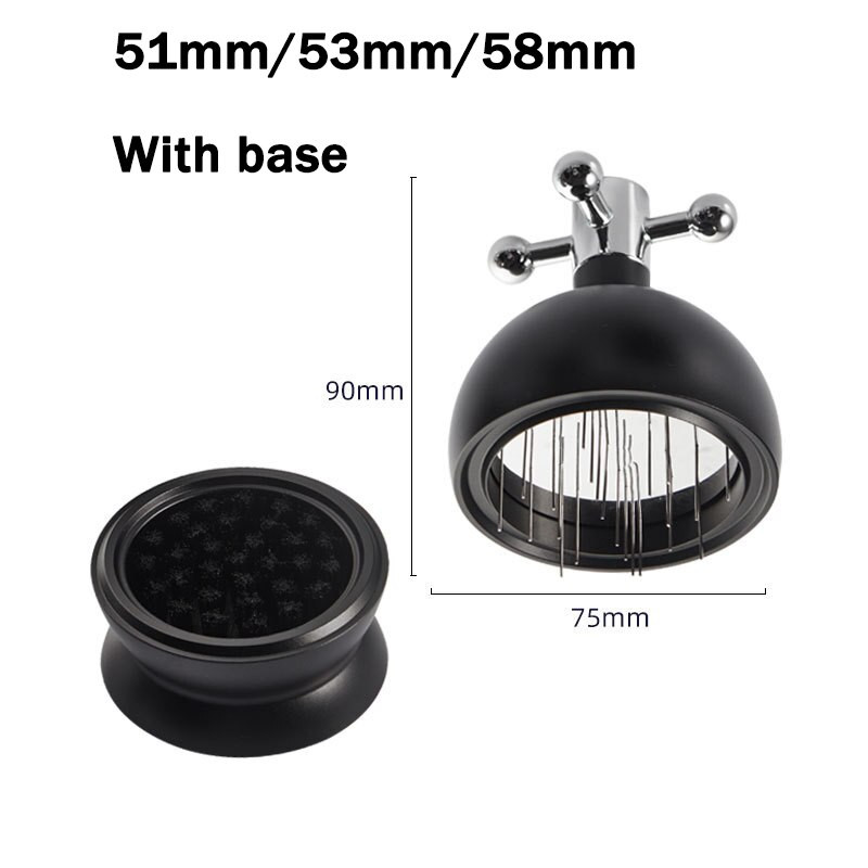 Rozsdamentes acél tűs kávé szabotázs 51mm/53mm/58mm kávészabotázs elosztó szintező szerszám tű típusú kávépor elosztó