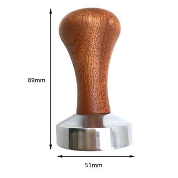 Coffee Tamper Powder Hammer Pressing Wooden Handle Coffee Distributor for Coffee and Espresso Mat Powder Hammer Tampers Machine