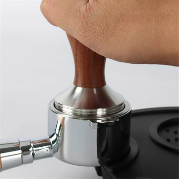 51/53/58/58,35 χιλιοστά Coffee Tamper 304 Ανοξείδωτος χάλυβας κόκκινος λαβή σανταλόξυλου Tamper Espresso Powder Coffee Accessories For Barista