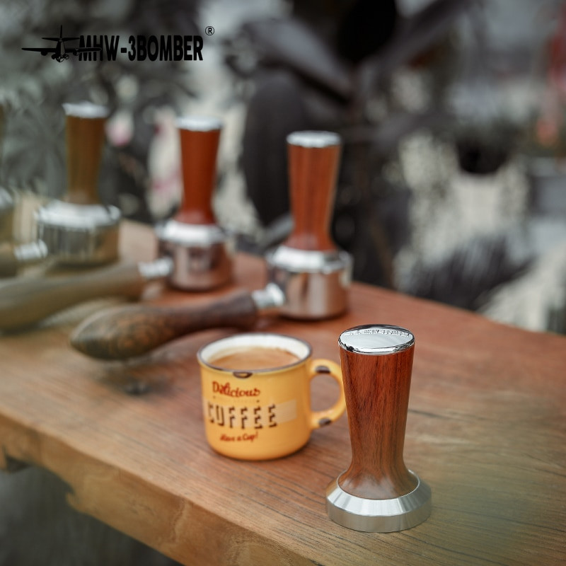 Nabijač za kavu 51 mm za Delonghi 53 mm za Breville 58 mm nabijač za espresso Osnova od nehrđajućeg čelika Ručka od palisandera Preša za kavu