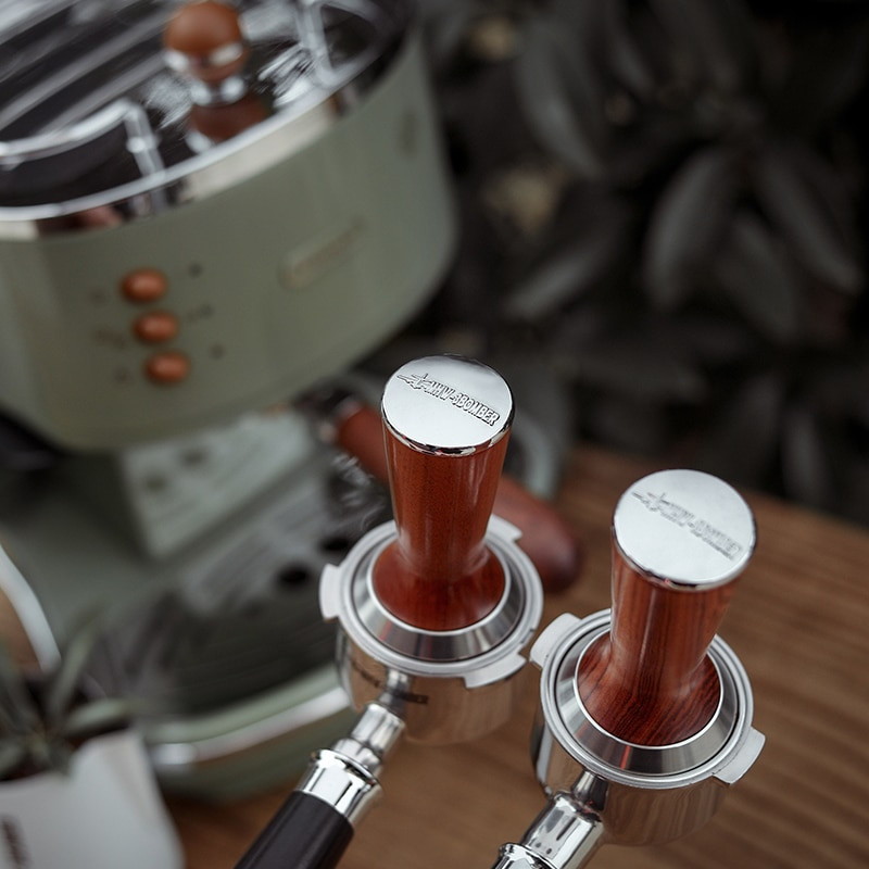 Nabijač za kavu 51 mm za Delonghi 53 mm za Breville 58 mm nabijač za espresso Osnova od nehrđajućeg čelika Ručka od palisandera Preša za kavu