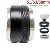 51/53/58 mm Distributer kave i nabijač, dvostruka glava za izravnavanje kave odgovara, podesiva dubina - profesionalni ručni nabijači za espresso