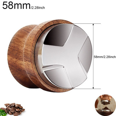 58 mm-es kávé szabotázs 51 mm-es állítható szabotázs kávéfőzőhöz kávézó tartozékok 304 rozsdamentes acél kalapács 53 mm kávéfőző eszközök