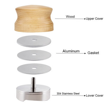 51 мм, 53 мм, 58 мм Дървена дръжка за набиване на кафе Еспресо, регулируеми 3 ъгъла на набиване на прах Чук Кафемашина Инструменти за кафе