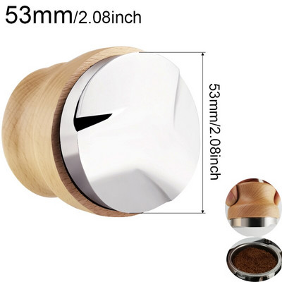 51 mm-es 53 mm-es 58 mm-es kávé szabotázs fa nyelű eszpresszó 3 szögben állítható por szabotázs kalapács kávé edények Kávészerszámok