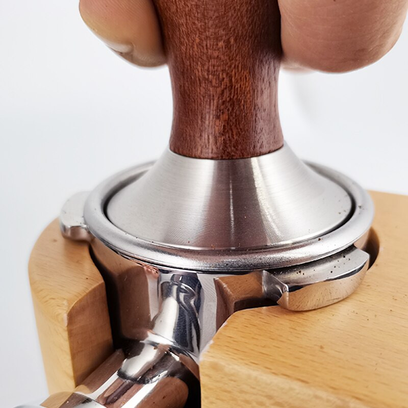 51 mm 53 mm 58 mm rozsdamentes acél Nespresso kávé szabotázs lapos eszpresszó szabotázs fa fogantyú kalapács kávétartozékok