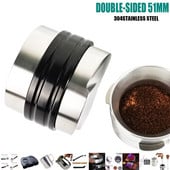 304 rozsdamentes acél kétoldalas, 12 mm-es mélységű, 51 mm-es kávéelosztó/szintező és kézi szabotázs portaszűrők