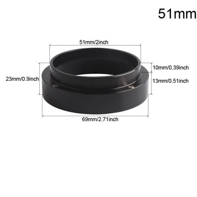 304 rozsdamentes acél kétoldalas, 12 mm-es mélységű, 51 mm-es kávéelosztó/szintező és kézi szabotázs portaszűrők