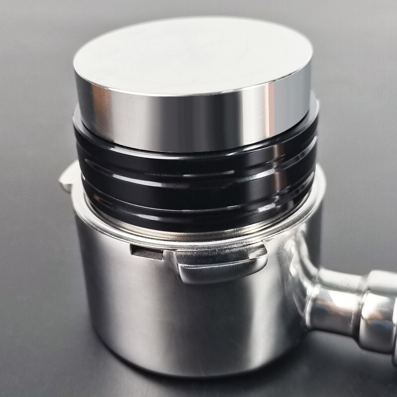 304 rozsdamentes acél kétoldalas, 12 mm-es mélységű, 51 mm-es kávéelosztó/szintező és kézi szabotázs portaszűrők