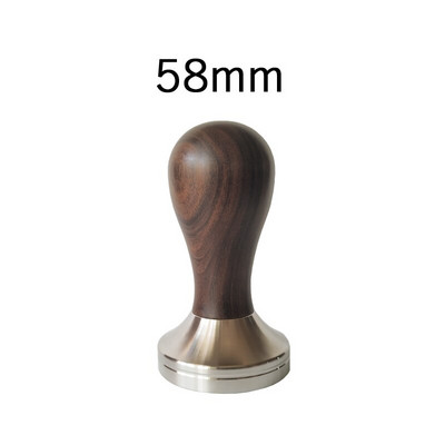Baza od nehrđajućeg čelika 304 Chacate Preto Drvena ručka Tamper Čekić za kavu u prahu 51/53/58 mm Prilagođeni dodaci za kavu
