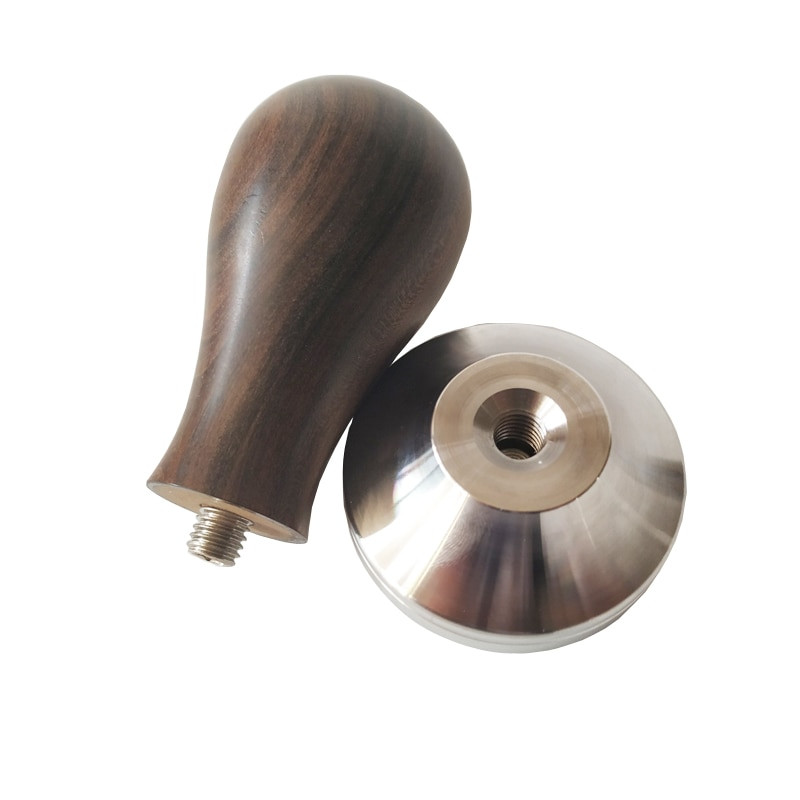 Baza od nehrđajućeg čelika 304 Chacate Preto Drvena ručka Tamper Čekić za kavu u prahu 51/53/58 mm Prilagođeni dodaci za kavu