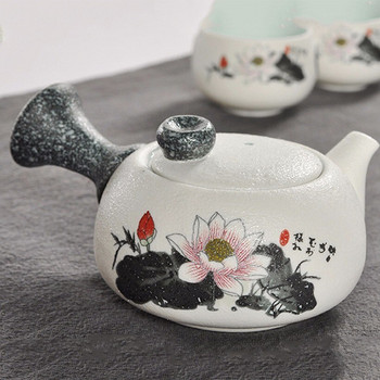7 бр. Сладък комплект за чай с бродирана птица Творчески комплект чаши за чай Kung Ku Комплект чаши за чай в японски стил Дебела керамика за чай като подаръци