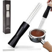 Tamper cafea cu ac din oțel inoxidabil 58mm 51mm agitator cafea distribuitor instrument de nivelare tip ac distribuire pudră de cafea