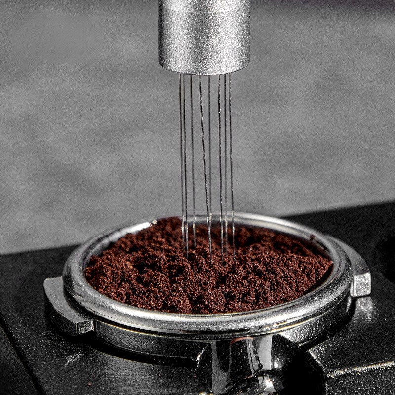 Tamper cafea cu ac din oțel inoxidabil 58mm 51mm agitator cafea distribuitor instrument de nivelare tip ac distribuire pudră de cafea