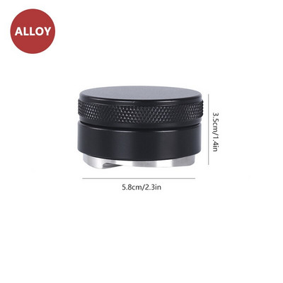 2 în 1 Espresso 51/53/58MM reglabil cu două capete de nivelare a cafelei Tamper Espresso cafea pudră ciocan pentru portafiltru manual