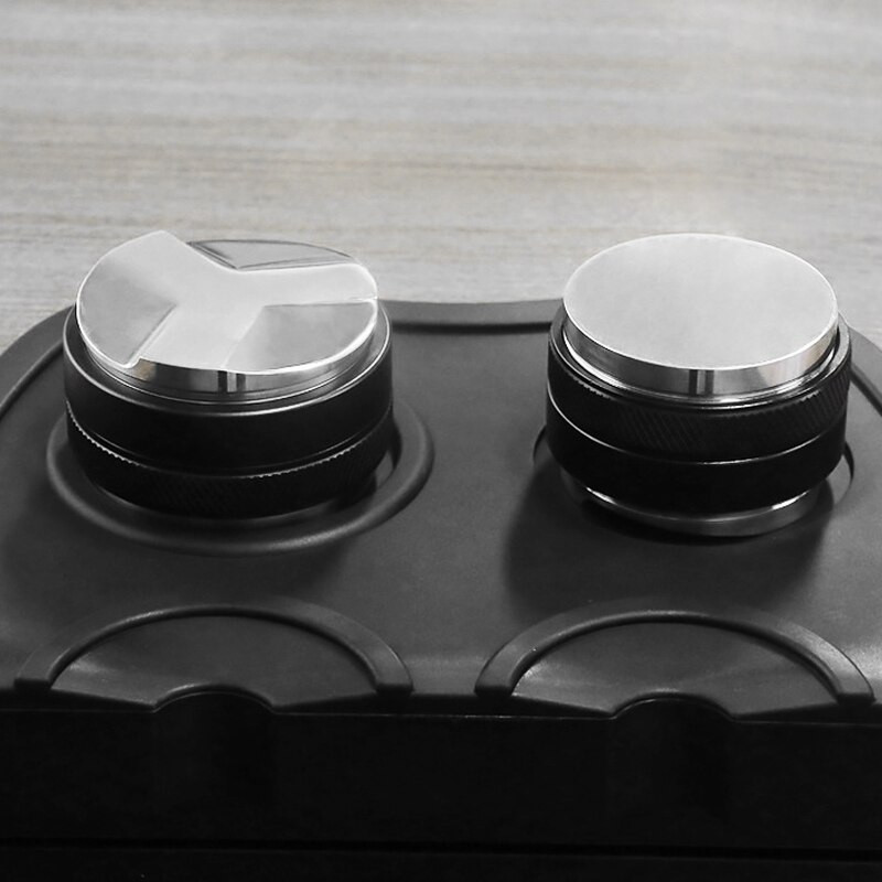 2 în 1 Espresso 51/53/58MM reglabil cu două capete de nivelare a cafelei Tamper Espresso cafea pudră ciocan pentru portafiltru manual