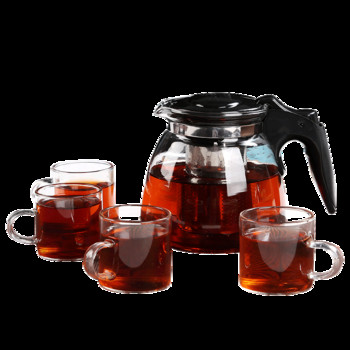 Γυάλινη τσαγιέρα ανθεκτική στη θερμότητα με φίλτρο ατσάλινο σετ τσαγιού Φλιτζάνια Teaware Taste Flower Tea Pots Σετ για φλιτζάνια καφέ Βραστήρες για το σπίτι
