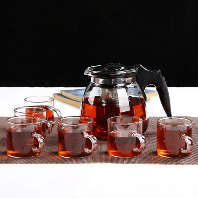 Stakleni čajnik otporan na toplinu s filterom od čeličnog omotača Šalice za pribor za čaj Posuđe s okusom cvijeta Posude za čaj Setovi šalica za kavu Kuhala za vodu