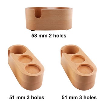 51mm 58mm Εγχειρίδιο Wood Barista Coffee Tamper Αξεσουάρ Latte Αντιολισθητικό Ματ γραφείου Stand Art Στυλό Home Station