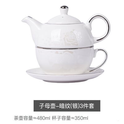 Kerámia teáskészletek 1 személyes porcelán kávés teáskészlet Réteges teáskanna csészealj Brit délutáni tea Otthoni ivóeszközök