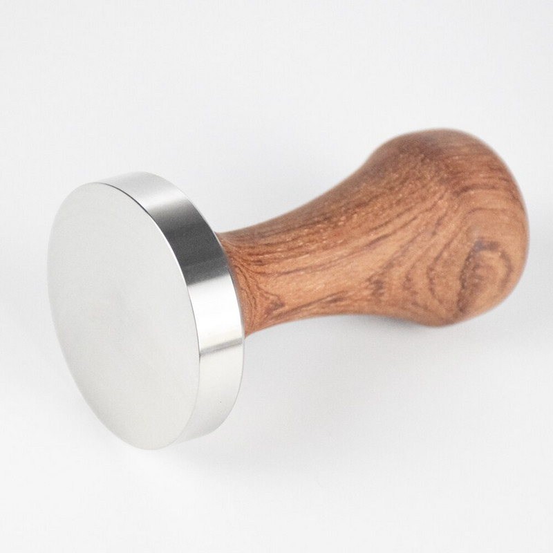 Ecocoffee háztartási rózsafa fogantyú rozsdamentes acél alap Espresso kávé portafilter Tartozékok Kávé szabotázs 58mm