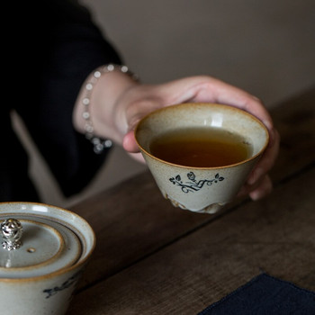 Пътуващ сервиз за чай Ретро японска чаша за чай Керамична малка преносима офис сервиз за чай Реколта Порцелан Jogo De Xicaras Чаен сервиз EF60CJ