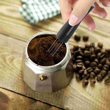 Инструмент за бъркалка за кафе Разбиване за еспресо Ръчен бариста Разпределител Разпределител Пръчици за разбъркване Бъркалки за набиване на прах Игла за изравняване