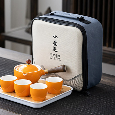 Nešiojamas Lazy Kung Fu arbatos rinkinys Arbatos puodelis Arbatinukas 360 Automatinis verpimas Kūrybinis arbatos gaminimo arbatos rinkinys Kiniškos arbatos ceremonijos dovana