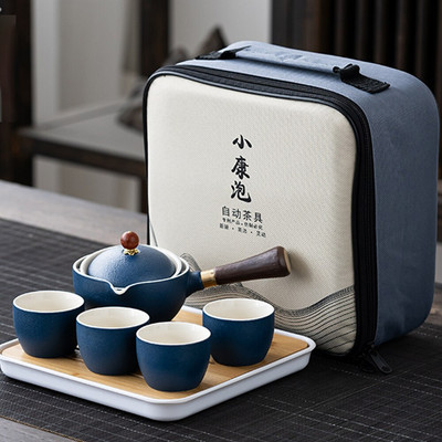 Nešiojamas Lazy Kung Fu arbatos rinkinys Arbatos puodelis Arbatinukas 360 Automatinis verpimas Kūrybinis arbatos gaminimo arbatos rinkinys Kiniškos arbatos ceremonijos dovana