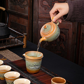 Керамичен комплект за чай, китайски кунг-фу чайник, чайник, домашен и офис, чайник с кутия, чайник Gaiwan, чаши за чай, церемония