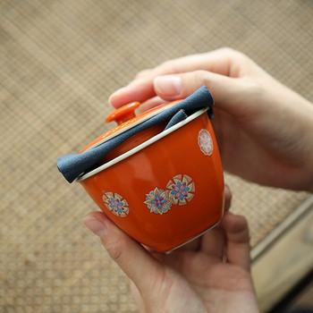Тюркоазен керамичен чайник Чаши за чай Офис за пътуване Kung Fu Чай Чаени прибори за чай Ръчно изработени преносими комплекти за чай Чай 1 тенджера 2 чаши Комплект Чаена церемония