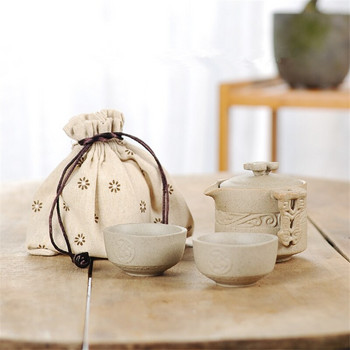 Φορητά κεραμικά σετ τσαγιού για Kung Tea China Teapot with Tea Cup Travel Tea Sets Βραστήρας νερού για το σπίτι Γραφείο Drinkware Gaiwan