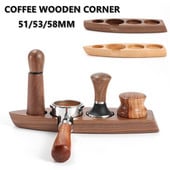Baro užspaudimo stoties filtro stovas Medinis Portafiltro stoties espreso tamperio laikiklis Kavos trankymo dėžutės Kavos preso laikiklis