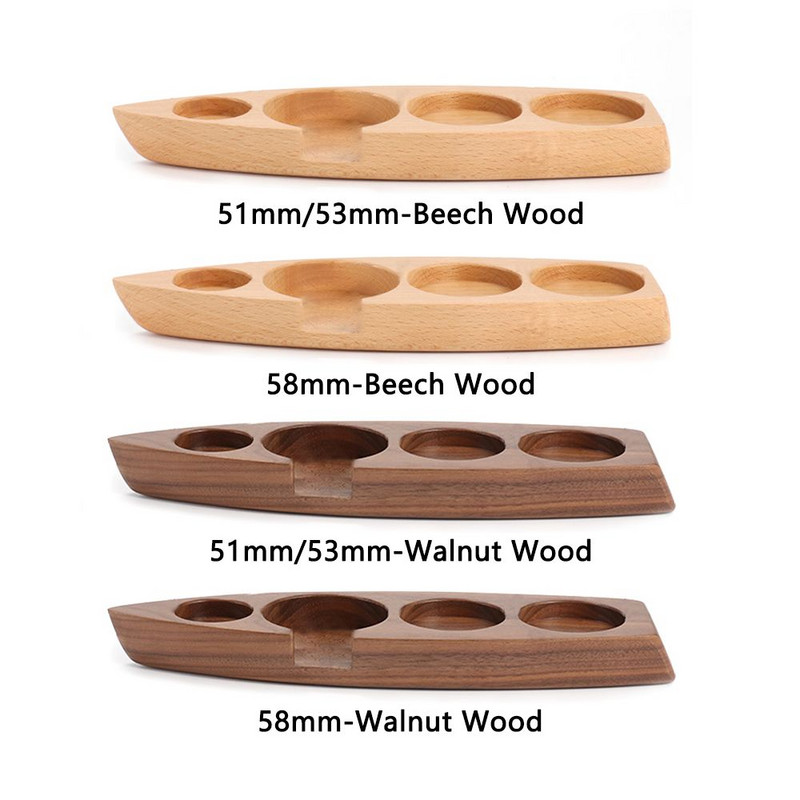 Baro užspaudimo stoties filtro stovas Medinis Portafiltro stoties espreso tamperio laikiklis Kavos trankymo dėžutės Kavos preso laikiklis