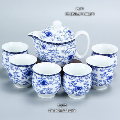 Kínai kerámia teáskészlet Kung Fu porcelán teás csésze edénykészlet Sárkány teáskanna teáscsésze Kungfu teaset Puer Oolong teaszertartási teáskészlet