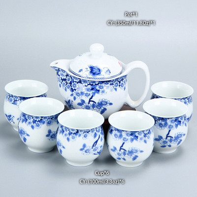Kínai kerámia teáskészlet Kung Fu porcelán teás csésze edénykészlet Sárkány teáskanna teáscsésze Kungfu teaset Puer Oolong teaszertartási teáskészlet