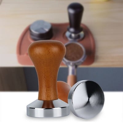 51/53/58mm Kafijas tampers Kalibrēts Spiediena Tamper Kafijas Pulvera āmurs 304 Nerūsējošā tērauda pamatne Espresso kafijas piederumi