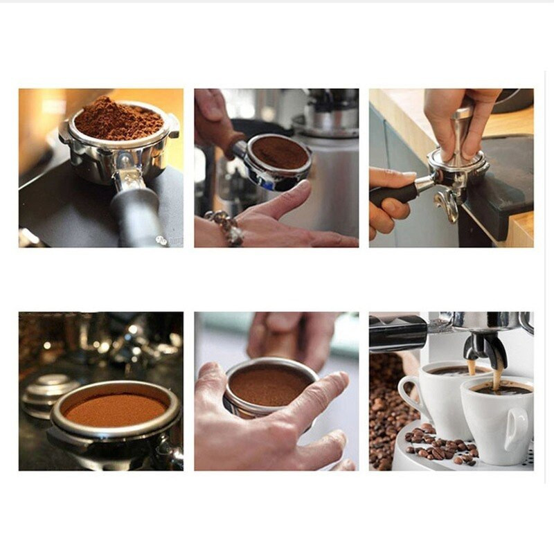 51/53/58mm Kávészabotázs Kalibrált Nyomás Szabotázs Kávépor Kalapács 304 Rozsdamentes acél alapú eszpresszó kávétartozékok