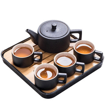 Китайски комплект за чай Kung Fu Комплект керамични прибори за чай Преносим чайник Пътуващ сервиз за чай с торбичка Комплект за чай Gaiwan Чай Чаши за чай Церемония