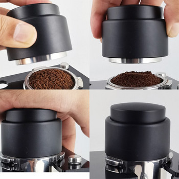 Тампер за кафе, подходящ за 51 мм/53 мм/58 мм портафилтър, полуавтоматичен регулируем чук за прах, аксесоар за еспресо от неръждаема стомана