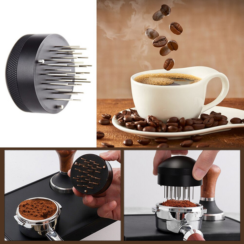 51/53/58MM Kávétű Szabotázs tűtípus Kávéelosztó Szintező Szerszám Állítható mélység Barista Eszközök Kávétartozékok