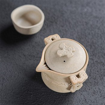 Φορητά κεραμικά σετ τσαγιού για Kung Tea China Teapot with Tea Cup Travel Tea Sets Βραστήρας νερού για το σπίτι Γραφείο Drinkware Gaiwan