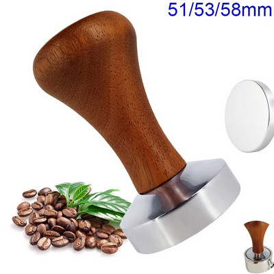 Coffee Tamper Barista Espresso 51mm 53mm 58mm Flat Press Tampers Alus Silikoonmati doseerimisrõnga pulbritopsiga