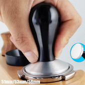 51mm/53mm/58mm Cafea Tamper Aluminiu Distribuitor de cafea Instrument de nivelare Espresso Boabe Presă Ciocan cu mâner pentru Baristal