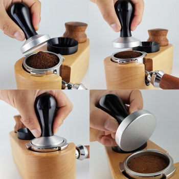 51 мм/53 мм/58 мм чук за набиване на кафе Алуминиев разпределител за кафе Изравняващ инструмент Чук за преса за еспресо на зърна с дръжка за Baristal