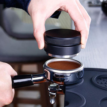 51mm 304 από ανοξείδωτο χάλυβα Coffee Tamper Base Clear Body Barista Espresso Coffee Presse Coffee Powder Hammer