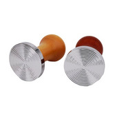 Kávéporprés töltőanyag Bükk faporkalapács lapos aljú menetes alsó fa tömör fogantyú 51mm/53mm/58mm-hez